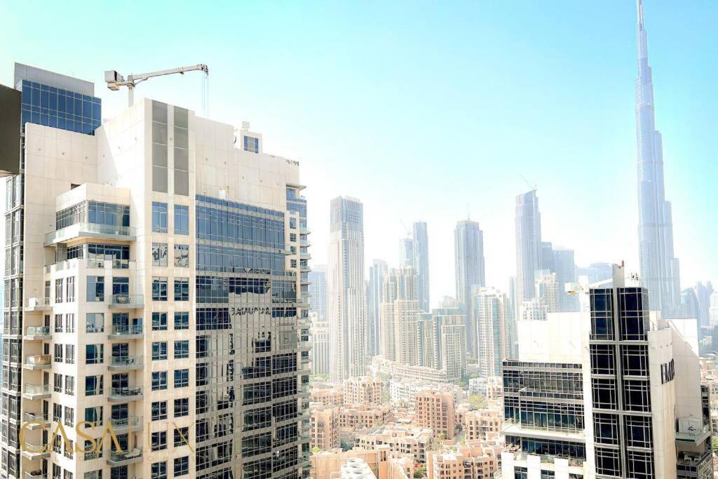 Lovely Big Studio W/ Burj Khalifa View In Downtown Dubai Eksteriør bilde